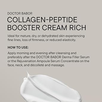 BABOR DOCTOR Collagen Face Cream Rich Firming Peptide Moisturizer with Hyaluronic Acid & Squalane | Reduces the Appearance of Wrinkles & Boosts the Look of Elasticity | Day & Night Use | 1.69 oz