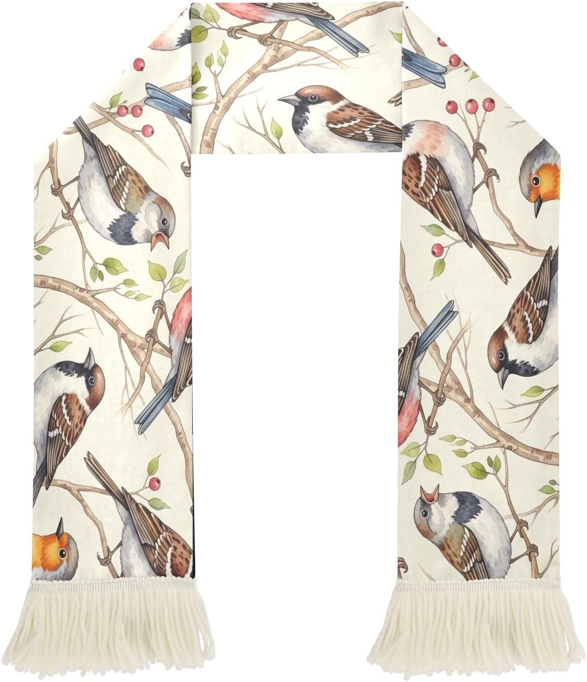CHIFIGNO Bird Cream Soft Absorbent Scarf for Sports Fans, for Wiping Sweat at Games and Showing Support