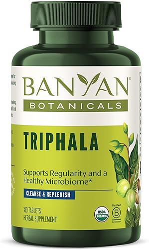 Vista 10 de 90 comprimidos Banyan Botanicals Triphala USDA orgánico, fórmula equilibrada para la desintoxicación y el rejuvenecimiento*