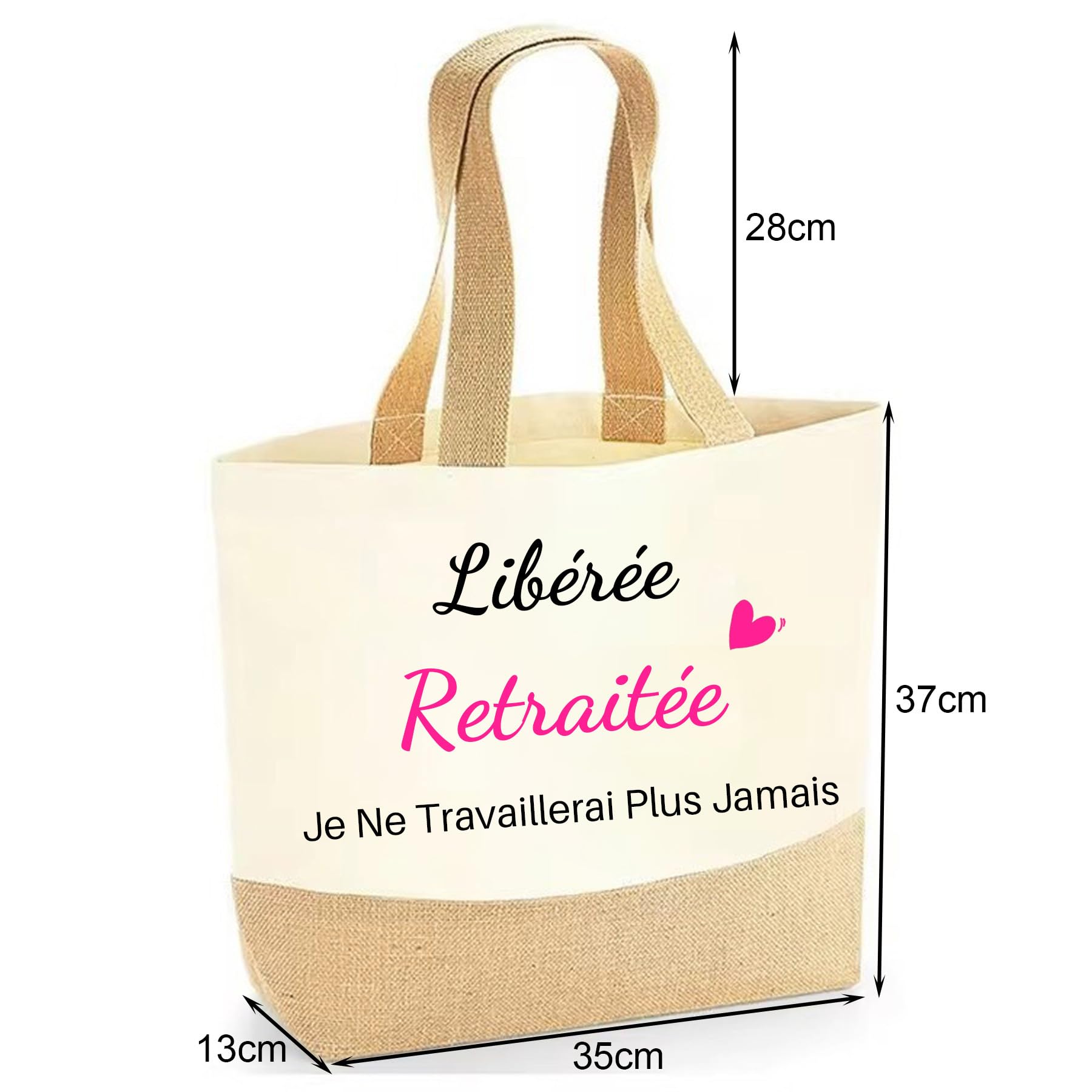 Tote Bag Retraite Cadeau pour Femme Sac Retraitée