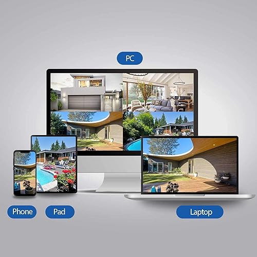 Miniatura 7 de xmartO WB2024-W 2K 3MP Super HD WiFi Cámara de seguridad para el hogar con micrófono incorporado (cámara adicional con lente de 0.142in, paquete de