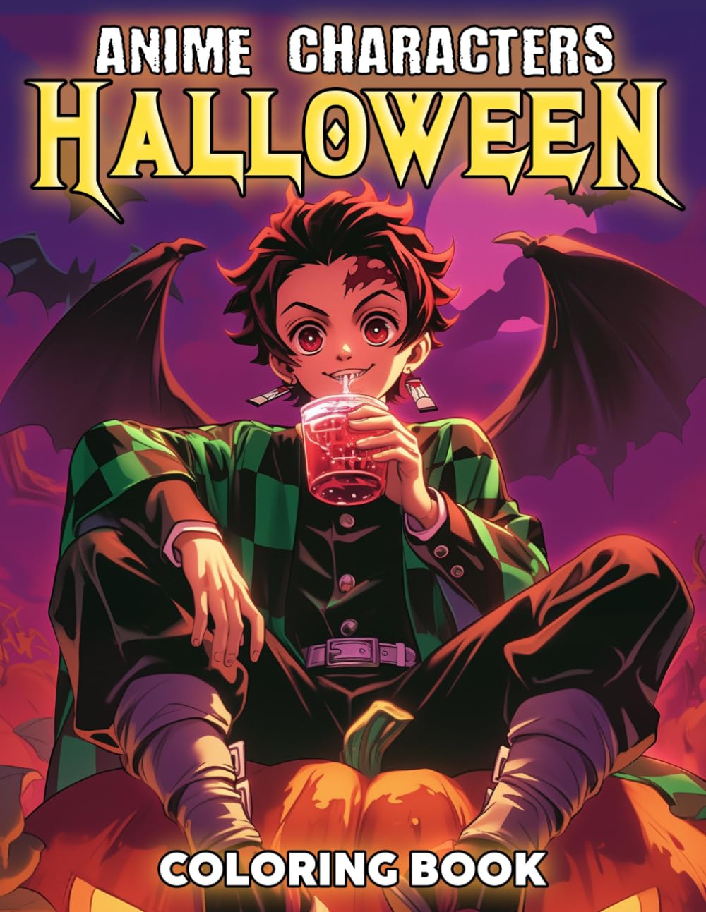 Anime Characters Halloween Coloring Book: Kawaii Creepy Coloring Pages with Manga Characters, Spooky Outfits, Halloween Night Vibes, and Creative Fantasy Scenes