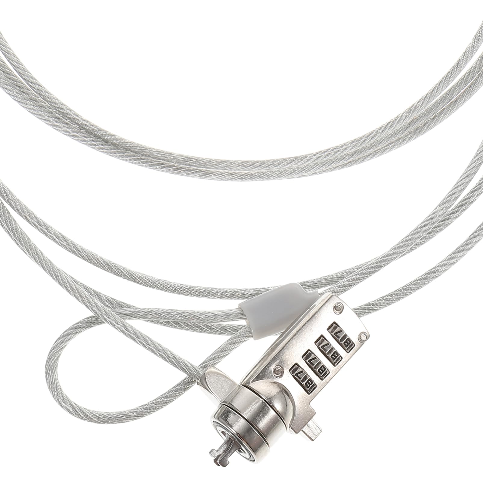 Generic 1.8m Laptop Lock Security Cable -Theft Lock for Laptops Desktops Tablets Cable for Home Office Use Compatible