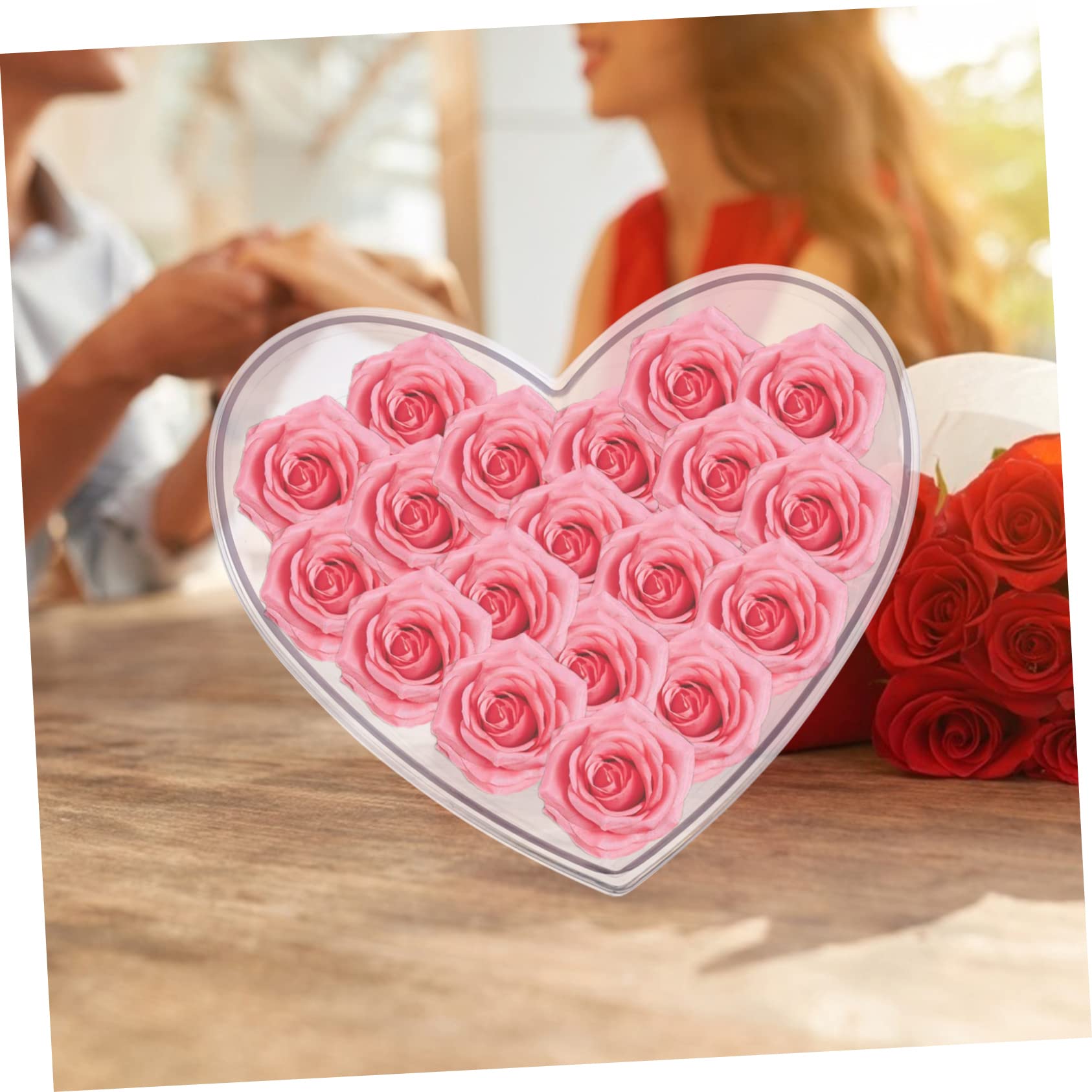 Ipetboom Scatola Confezione Coperture Nozze Piccolo Chiaro Cuore Plasmatore Fiore Rosa Decorazione Cuori Arrangiamenti Di Scatole Floreali Trasparente Acrilico