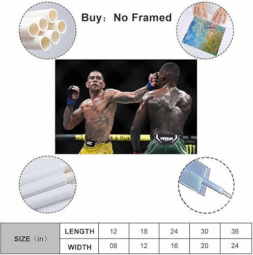 Miniatura 2 de Póster de Alex Pereira Fighting Star Print Photo Art Painting Lienzo decorativo para el hogar, dormitorio, decoración moderna, regalos, 08 x 12