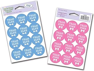 Beistle Gender Reveal Voting Game Bundle – Team Pink & Blue Stickers and Cast Your Vote Tally Board, Fun Baby Shower Activities, Guessing Party Games, Supplies for Boy or Girl Pregnancy Celebrations