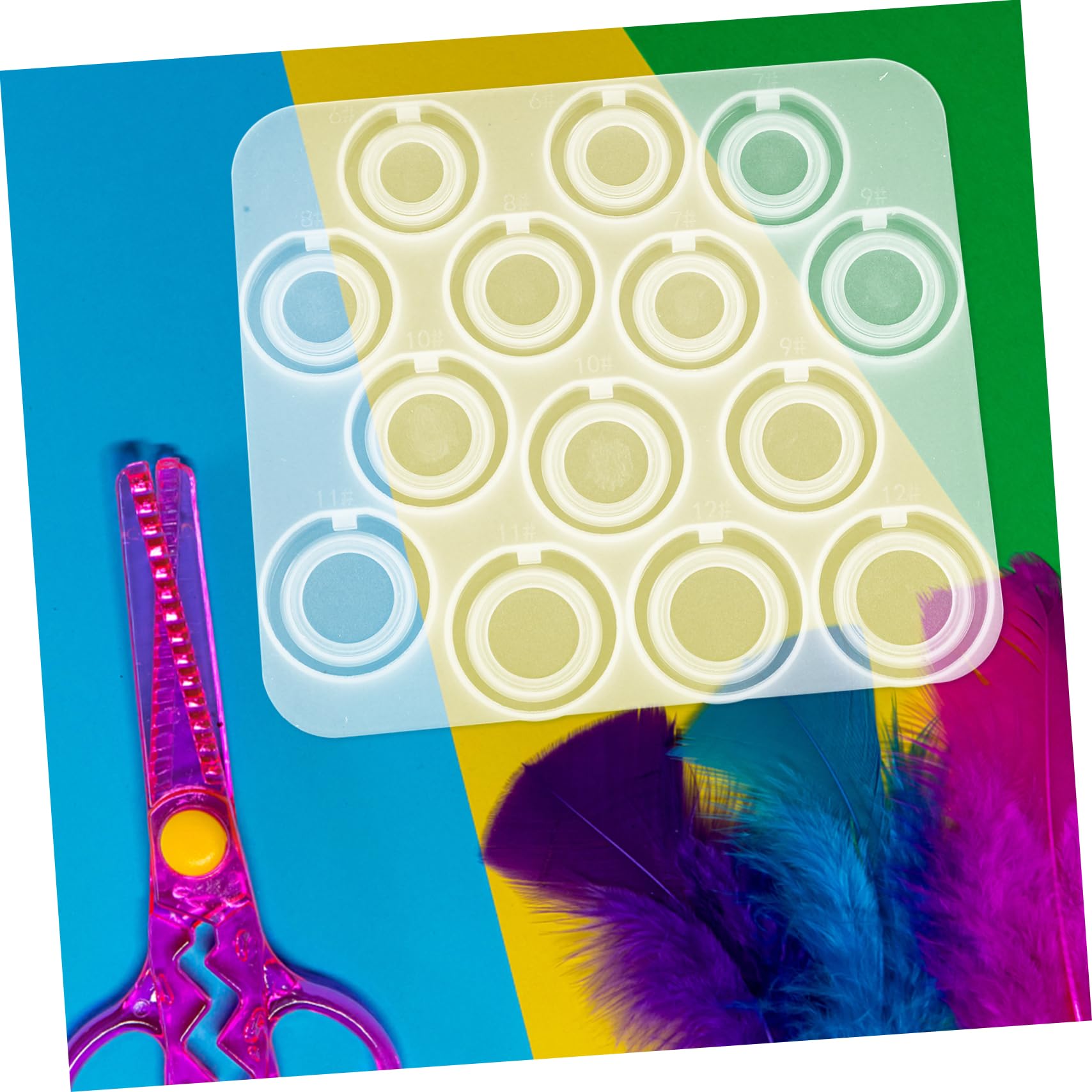 HOMSFOU 3 Set Stampo Silicone per Resina per Creazioni Fai da Te Gemma Stampo Silicone per Epossidici per Regali e Decorazioni Domestiche