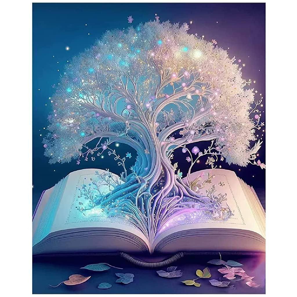 Zyronex 5D Diamond Painting Kits for Kids and Adults Book Full Round Diamond Art, Night Paint by Numbers Kits Rhinestone Embroidery Cross Stitch Arts Craft for Home Wall Decor-image-22