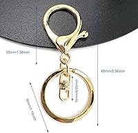 Vista 2 de 10 ganchos giratorios con cierre de langosta, clips de gatillo de mosquetón con anillo de llavero dividido plano y 8 clips giratorios