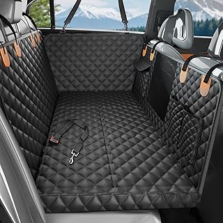 FOUUA Back Seat Cover for Dogs, Dog Car Seat Cover for Back Seat with Hard Bottom