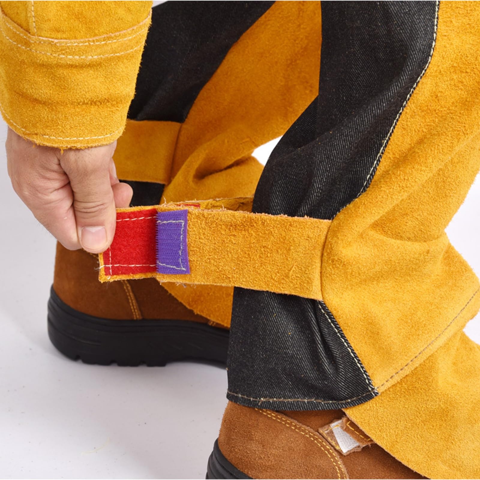 Piel De Vaca Chaqueta De Soldadura Pantalón Traje Para Los Hombres, Traje De Soldador De Cuero Para Tareas Pesadas, Chaqueta Y Pantalones Incluidos, Resistente Al Calor Y La Llama