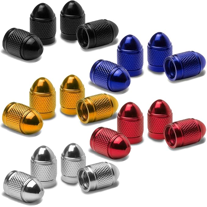 Metal .223 Style 4 Bullet Tire Valve Stem Caps Valve Stems & Caps
