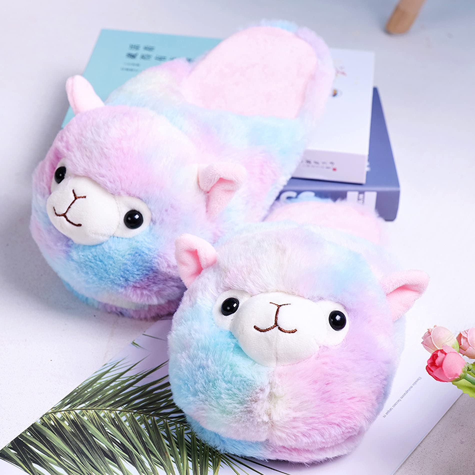 dressfan Lindas Unicornio Zapatillas Peluche Zapatillas Animale Zapatillas Unicornio Zapatillas niña Interior Zapatillas Espuma Zapatillas Niños Niñas