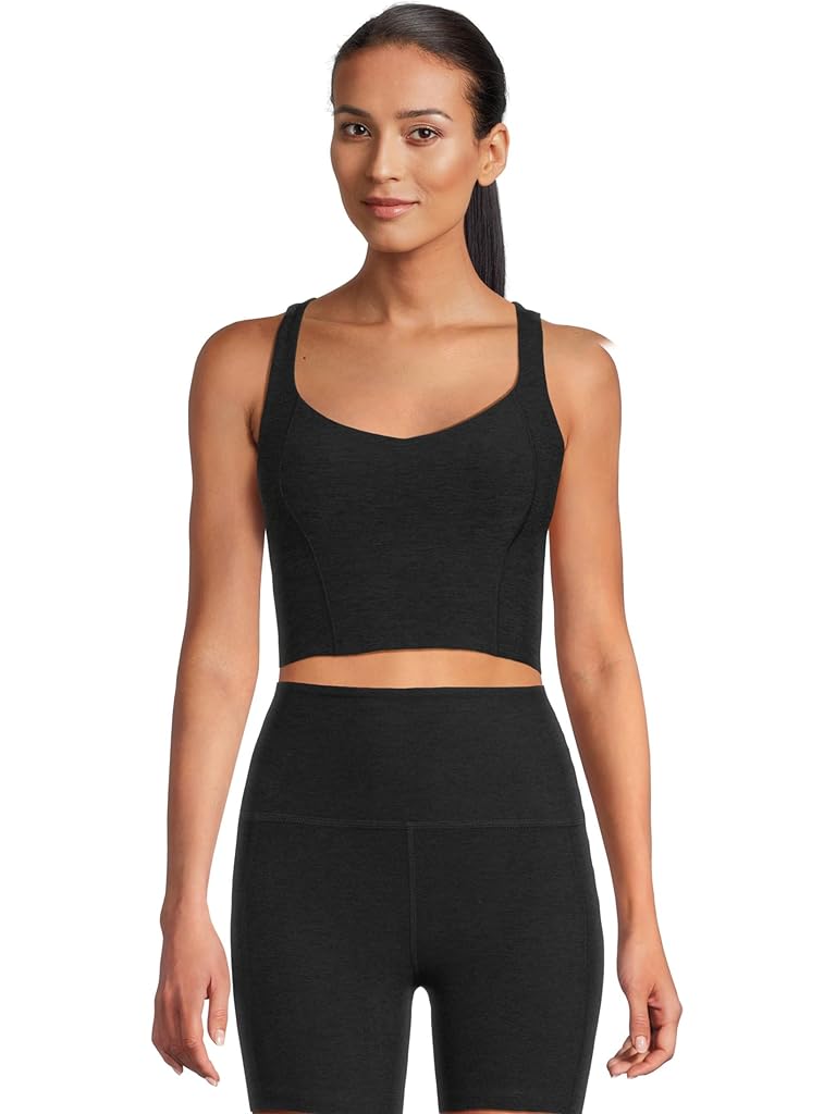 Black Beyond Yoga Intensity Racerack Cropped Tank