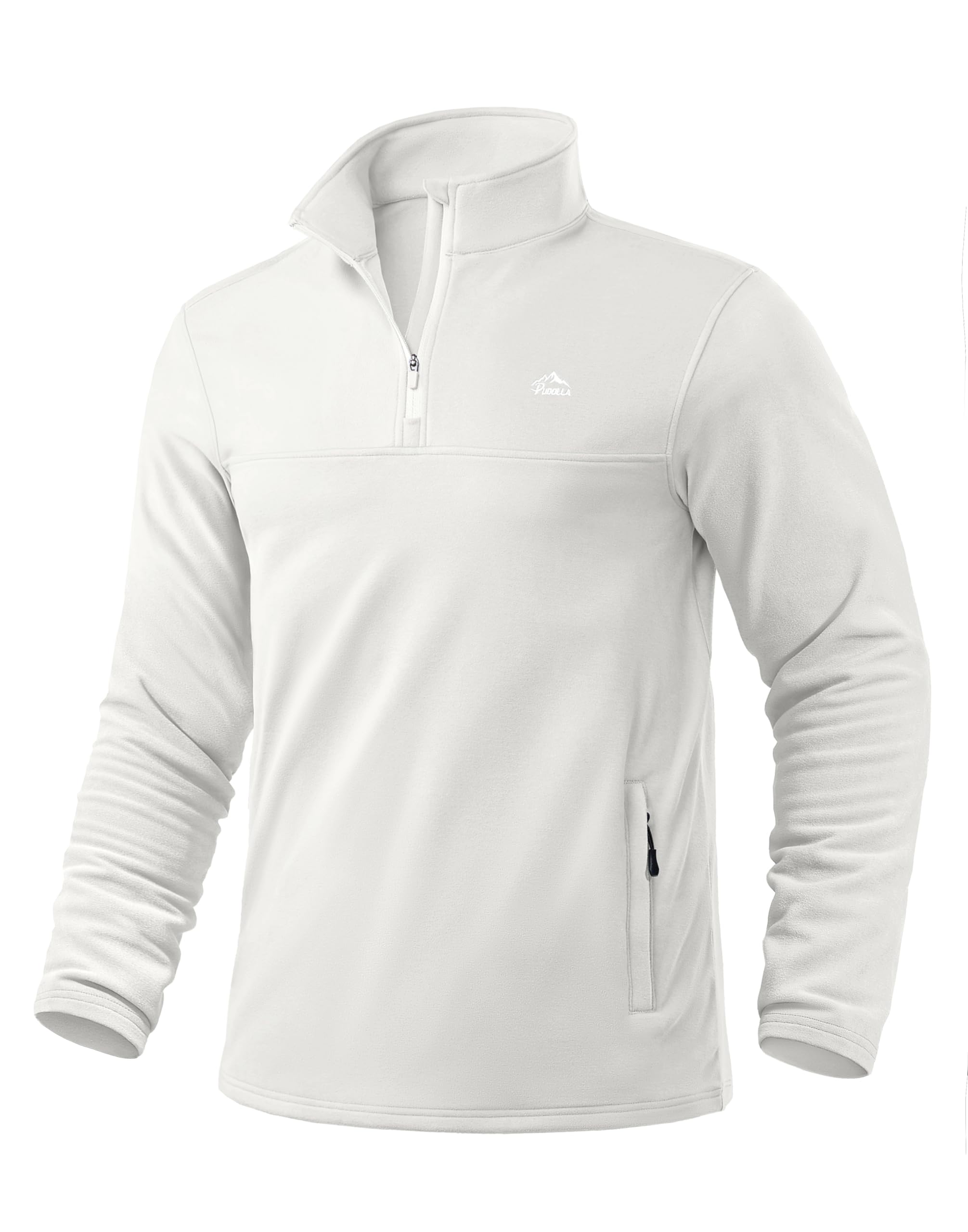 Pudolla Men's Quarter Zip Pullover with 2 Pockets Fleece Warm Soft Golf Sweatshirts for Athletic Workout Running