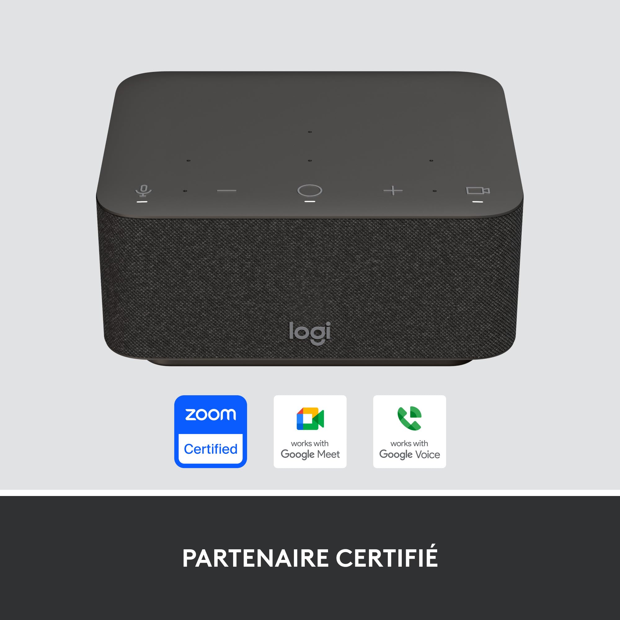 Logitech - Logi Dock, Station d'accueil pour Ordinateur Portable USB-C Tout-en-Un, Téléphone de conférence, Réduction de Bruit, Bluetooth, Windows/macOS, certifié pour Zoom, Google Meet - Graphite