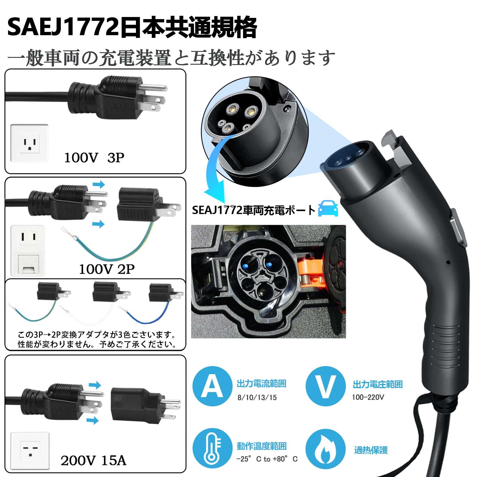 Amazon | joy all「2025新上場 EV充電器」 110V-240V SAE J1772