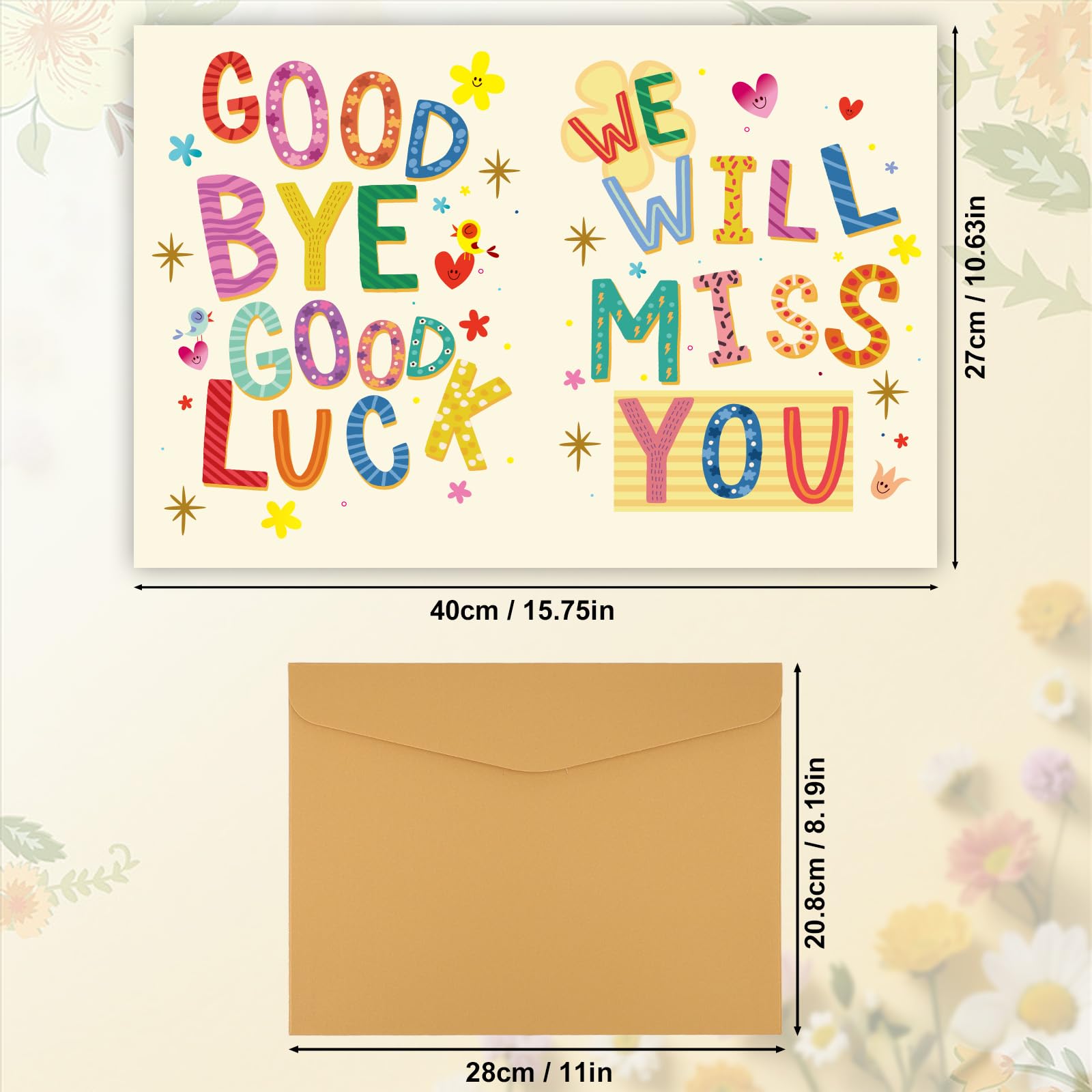 Gosknor Giant Farewell Greeting Card with Envelope - Image 2