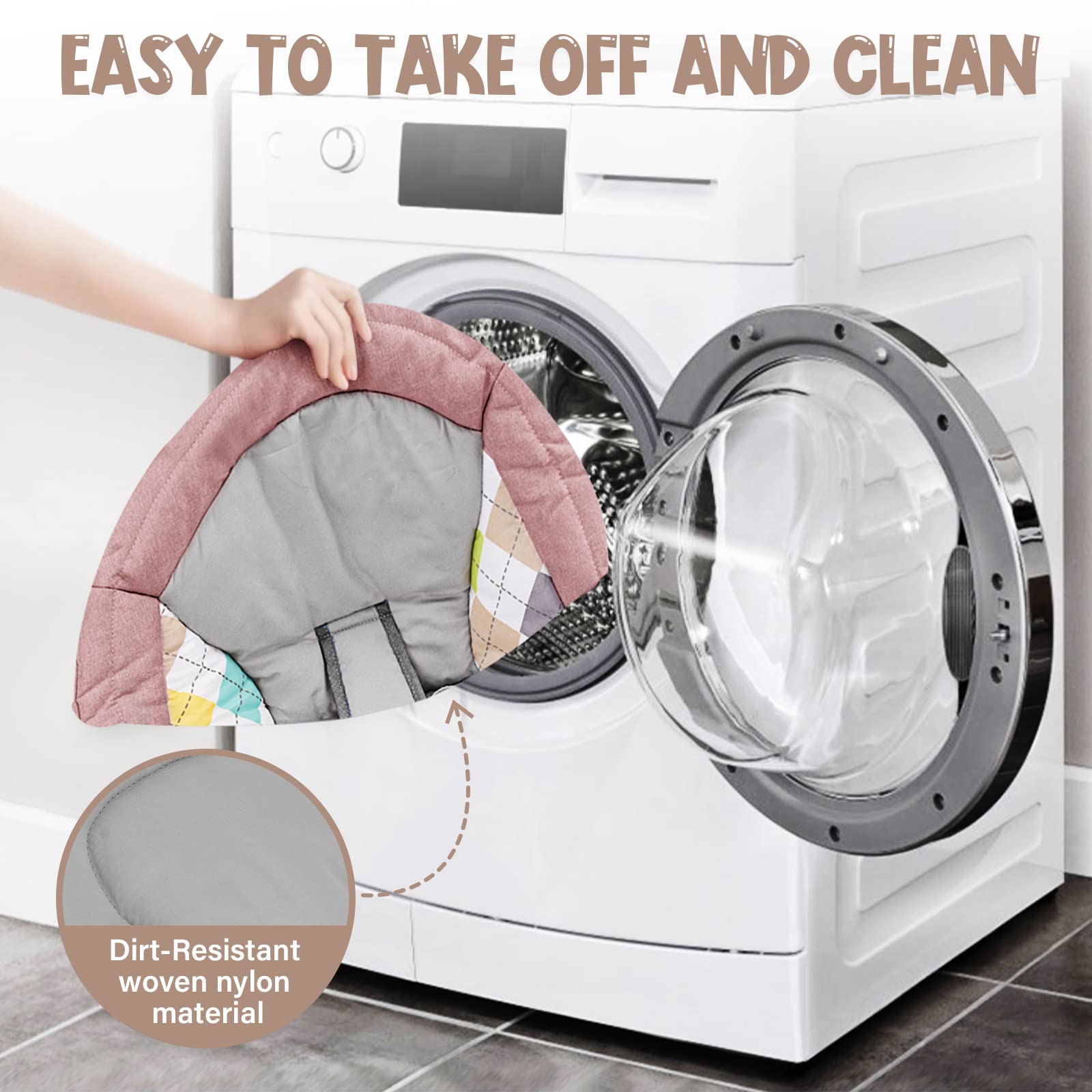 Bioby Baby Swing for Infants with 5 Natural Sway Speeds,Portable Bluetooth Music Baby Bouncer with Remote Control&5-Point Harness ,Lightweight Baby Rocker for 5-20 Lb,0-12 Months?Pink?