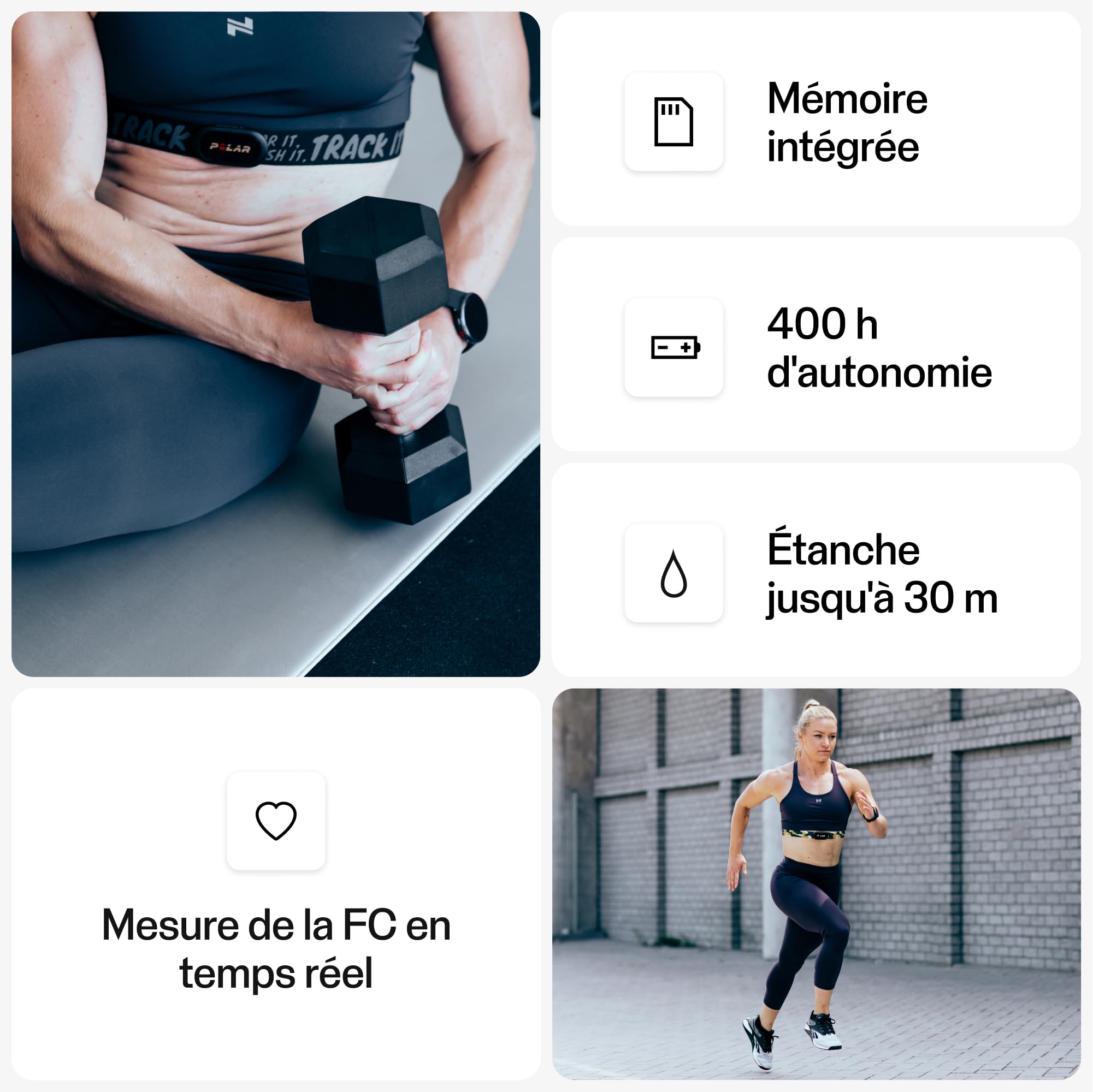 Polar H10 - Sensore di Frequenza Cardiaca Toracico, Connettività Bluetooth, Unisex Adulto