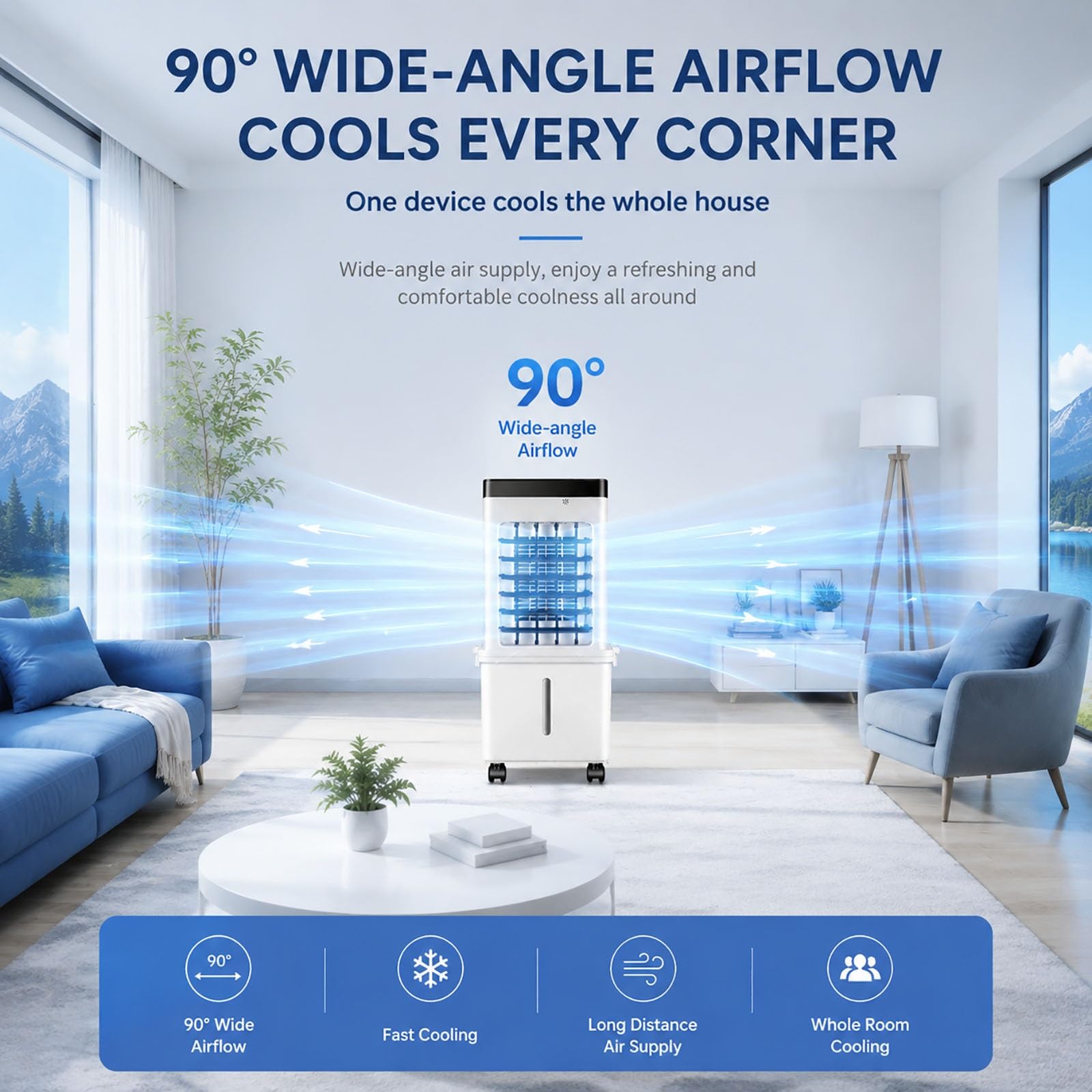 Climatiseur Mobile Sans Évacuation, Rafraîchisseur D'air Par Évaporation