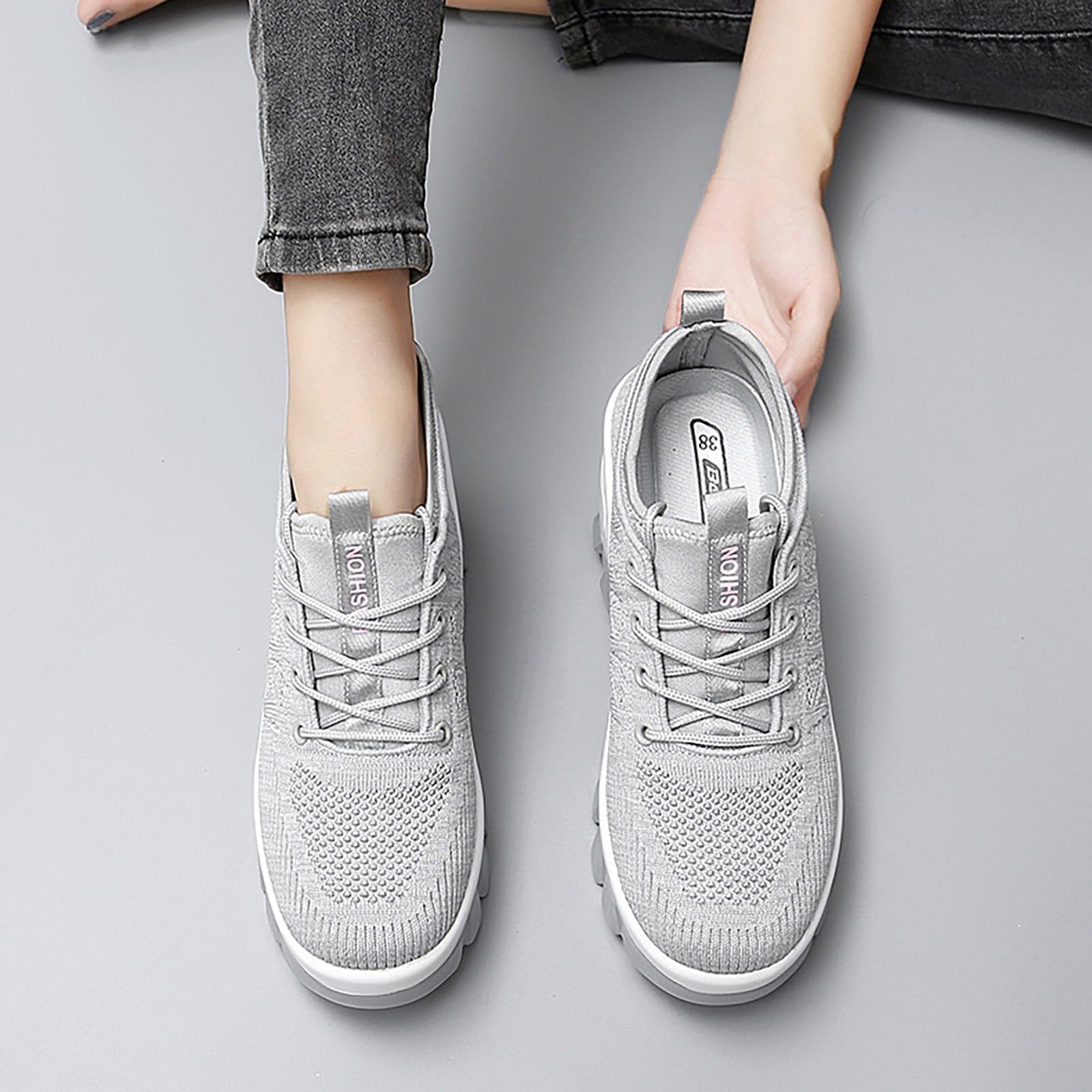Scarpe da Ginnastica Donna Comode Traspiranti Scarpe Memory Foam Donna | Calzature Atletica in Tessuto Sintetico per Attivita Esterne Sneakers Ragazza Concezione Ergonomica Pelle Sintetica
