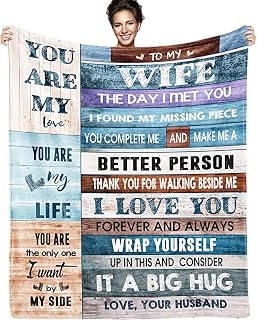Gifts for Husband Blankets from Wife to My Husband Blanket I Love You Romantic Gifts Anniversary Wedding Gifts Birthday Presents for Husband Gift for him Ultra Soft Throw Blanket for Men, 60x50''