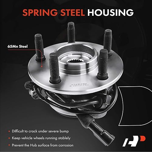 Miniatura 5 de A-Premium 2 rodamientos de rueda delantera y conjunto de cubo compatibles con Explorer 96-01, Ranger 03-09 y Mercury Mountaineer 97-01 y Mazda B4000