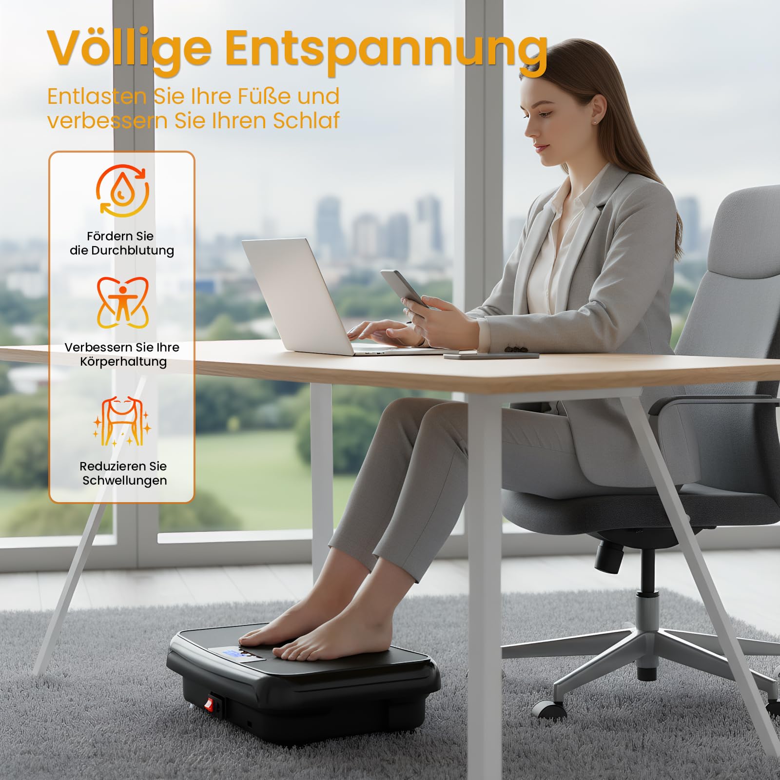 TISSCARE Vibrationsplatte bis 180 kg, Professionelles Fitnessgerät für zuhause - Rüttelplatte Sport für Lymphdrainage, Fettverbrennung & Ganzkörpertraining, Ihr Vibrationsboard für Sportgeräte zuhause