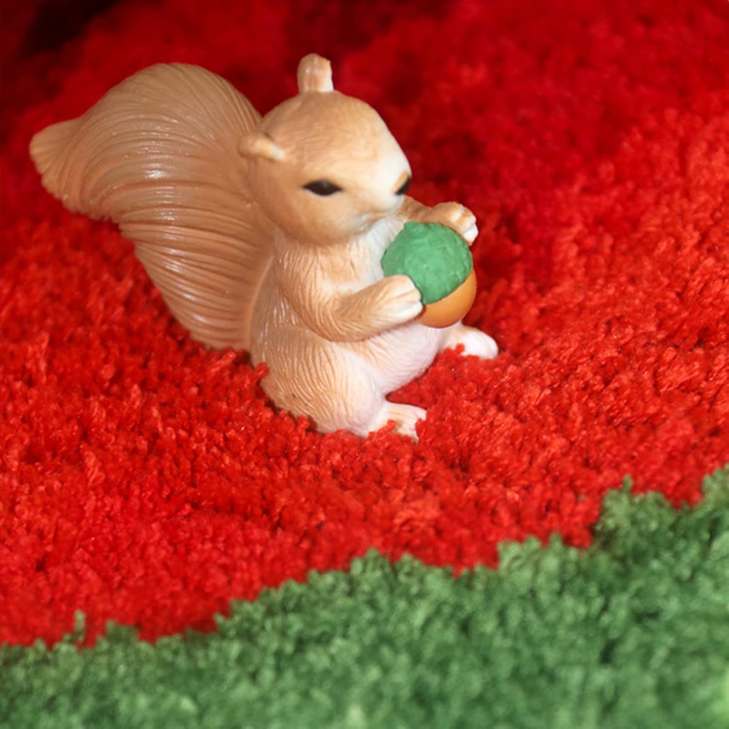 ABREEZE 3 Rose Shaped Rug Red Rose Area Rugs Bedroom/Living Room/Bathroom/Kitchen/Farmhouse/Laundry Home Decor Carpet Washable Non-Slip Mat Indoor and Outdoor Welcome Rug 24 x 31 Inches