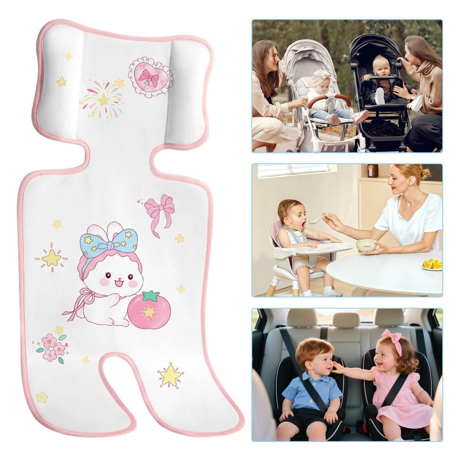 Tappetino Rinfrescante Per Passeggino | Tappetino Universale Traspirante e Confortevole, Rinfrescante Per Passeggino Bambini - Per Estate Caldo Esterno Passeggiate Riposino Auto Shopping Casa