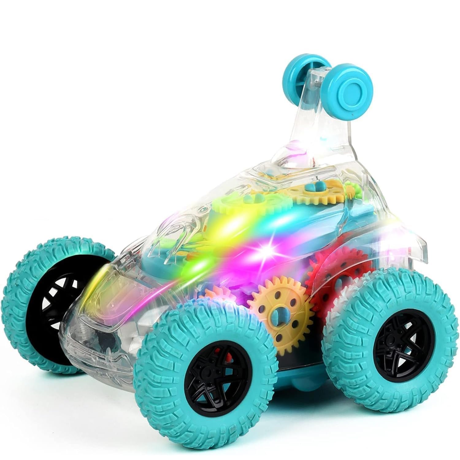 Baybee Remote Control Car Kids, RC Stunt Car 360° Rotation LED, USB Cable, RC Car Toys Kids Girls Boys from 4 5 6 7 8 9 10 Years, Car Toy Children- Green