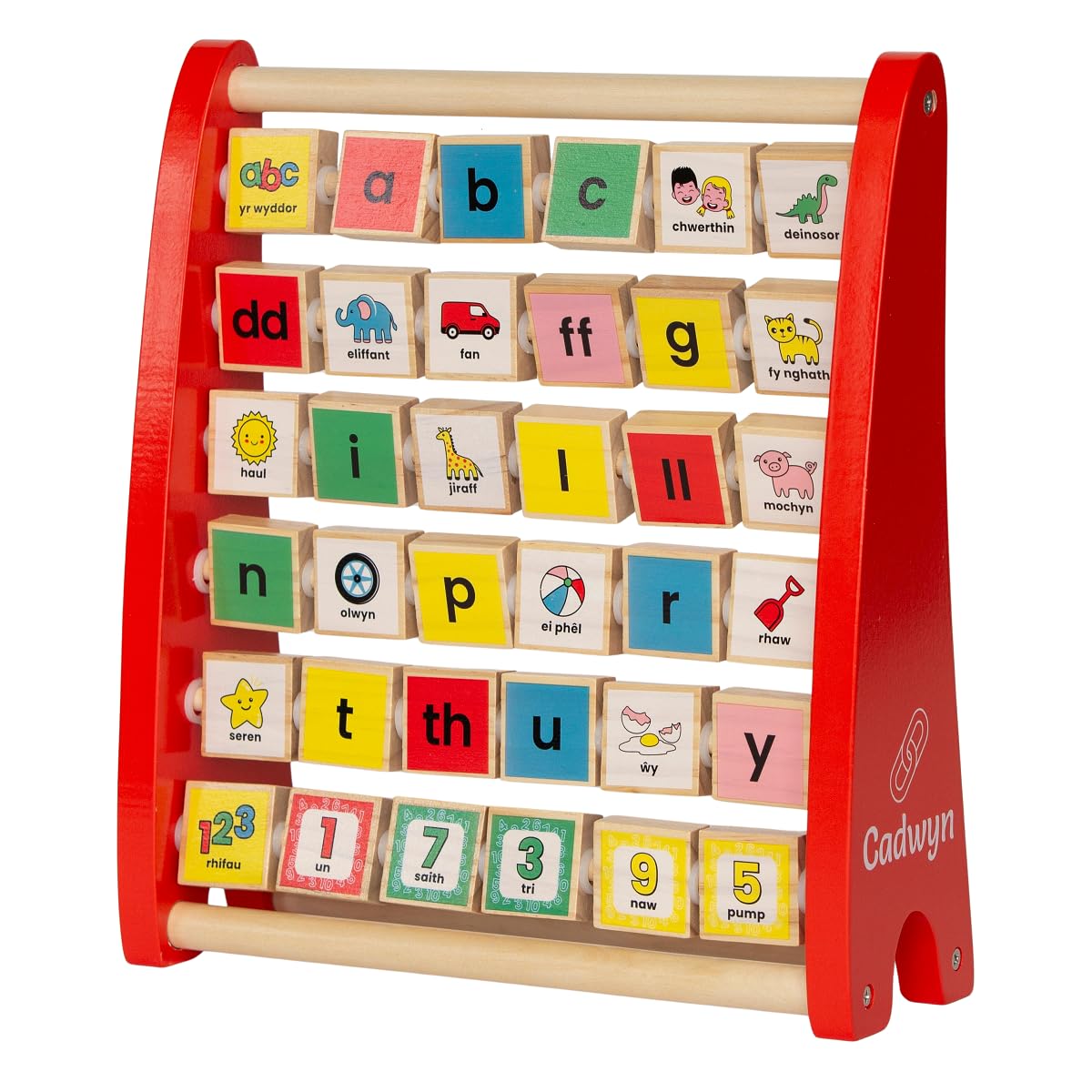 Cadwyn Welsh Alphabet Abacus - Learn the Welsh Language Through Play - Yr Wyddor Gymraeg