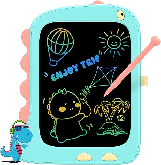 TEKFUN Kids Toys for 3 4 5 Year Old Boys Girls, 8.5inch LCD Writing Tablet Kids Drawing Tablet, Dinosaur Toys Drawing Pad for 2 3 4 5 6 Year Old Boy Girl Birthday (Blue)