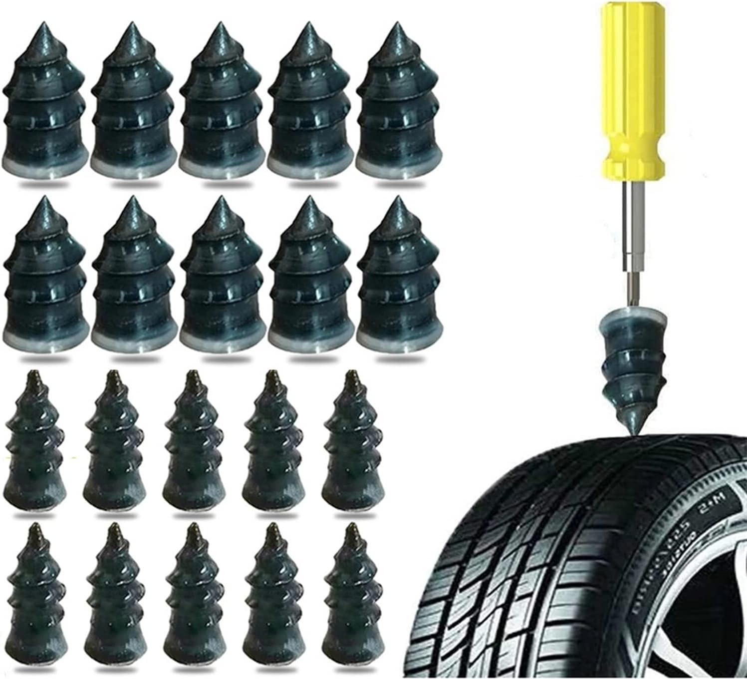 PIKIS 10pcs Vacuum Tire Repair Nail Kit for Motorcycle Car Truck Scooter Bike Tyre