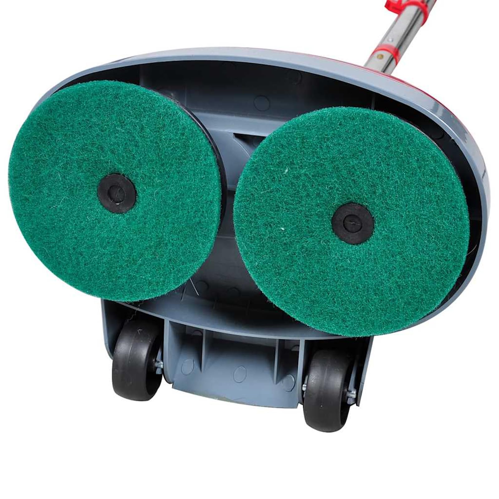Gecheer Pulidora y Limpiadora de Suelos 5 en 1, 180W 400rpm Doble Cabezal Contrarrotativo de ABS y Acero Inoxidable para Parquet, Madera, Mármol, Baldosas y Alfombras