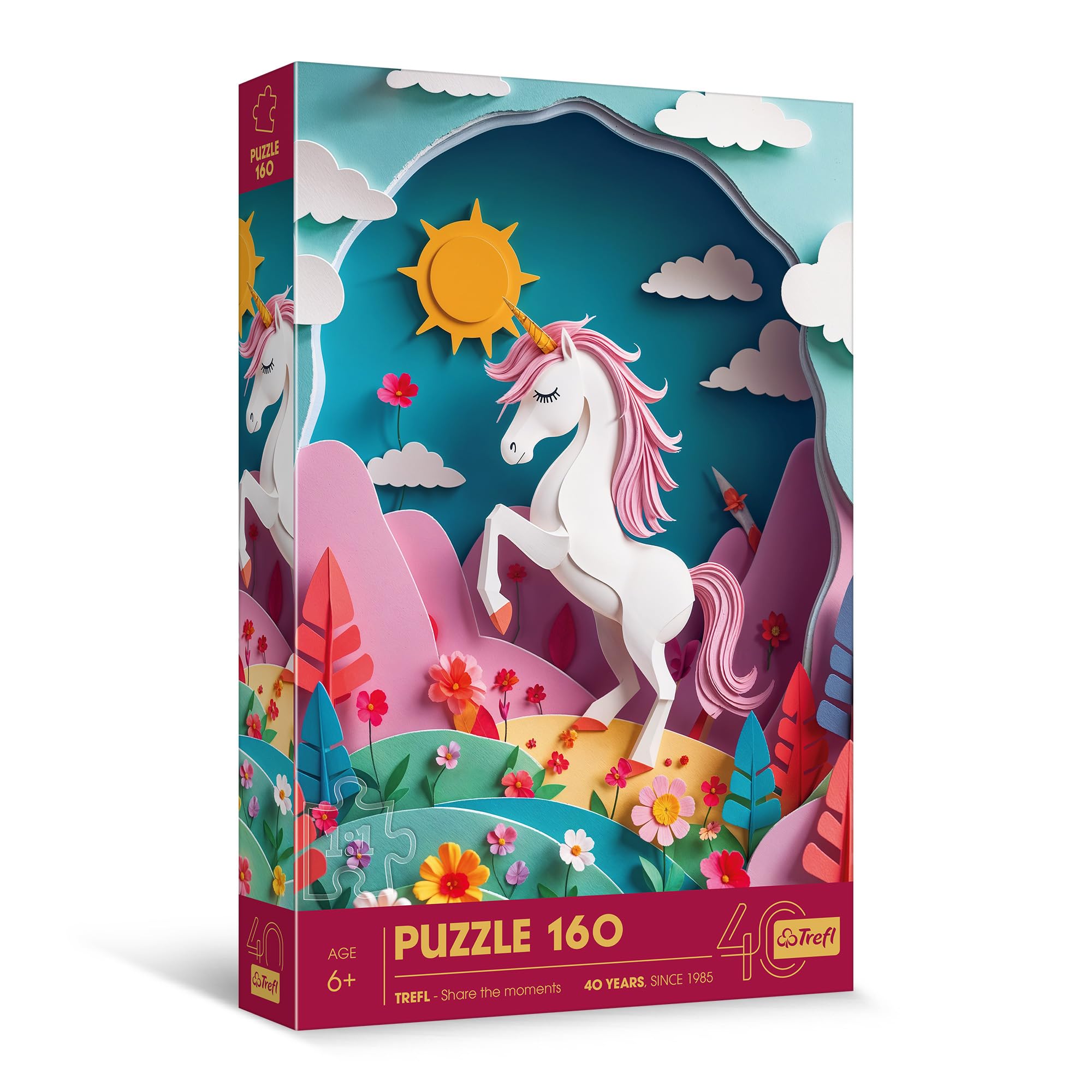 Amazon.com: Trefl - 3D Effect Puzzle, Unicorn - 160 Pieces