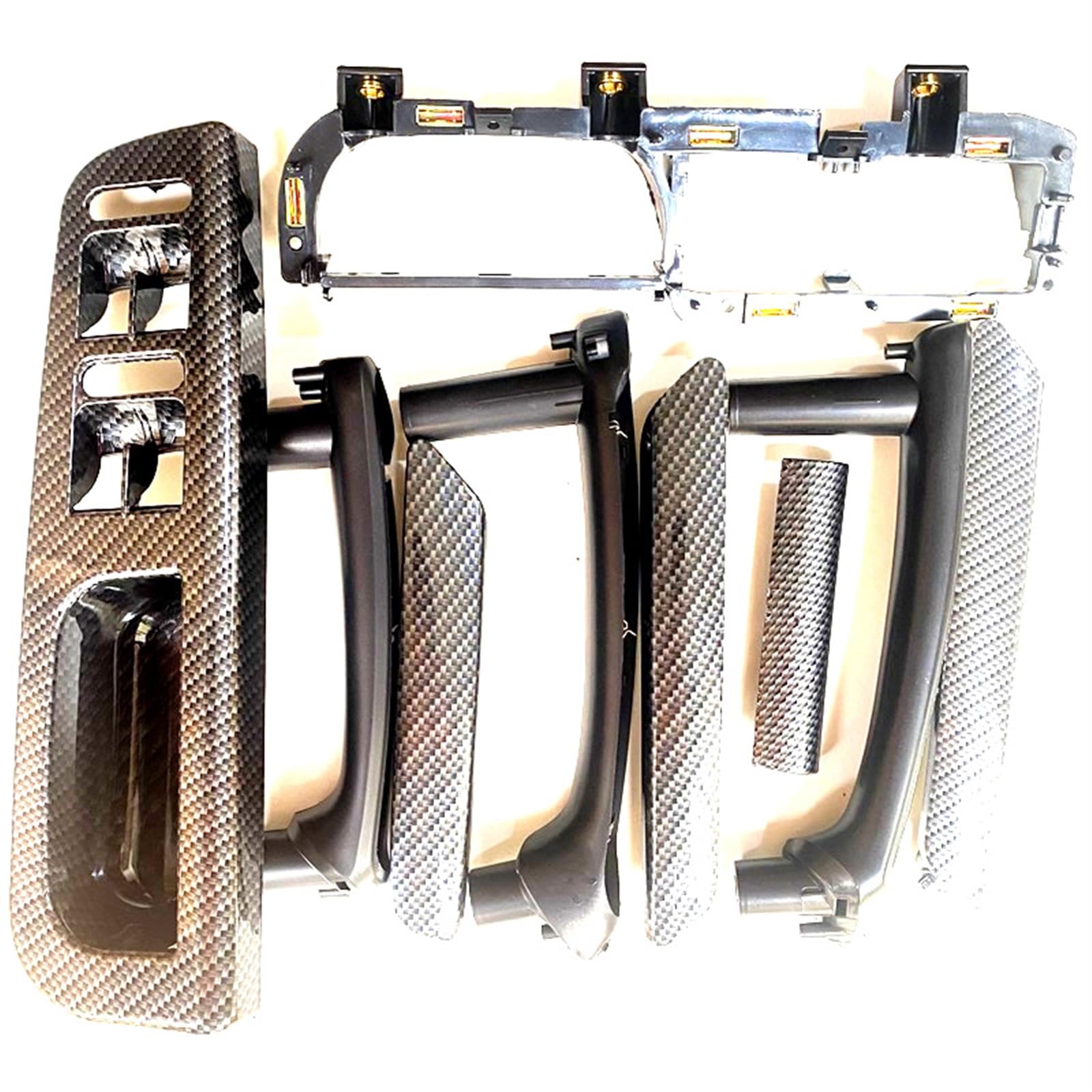 Maniglia for porta con motivo in fibra di carbonio Telaio | interruttore for finestra, per VW, per Passat, for B5 98-05 3B186717E 3B4867179B