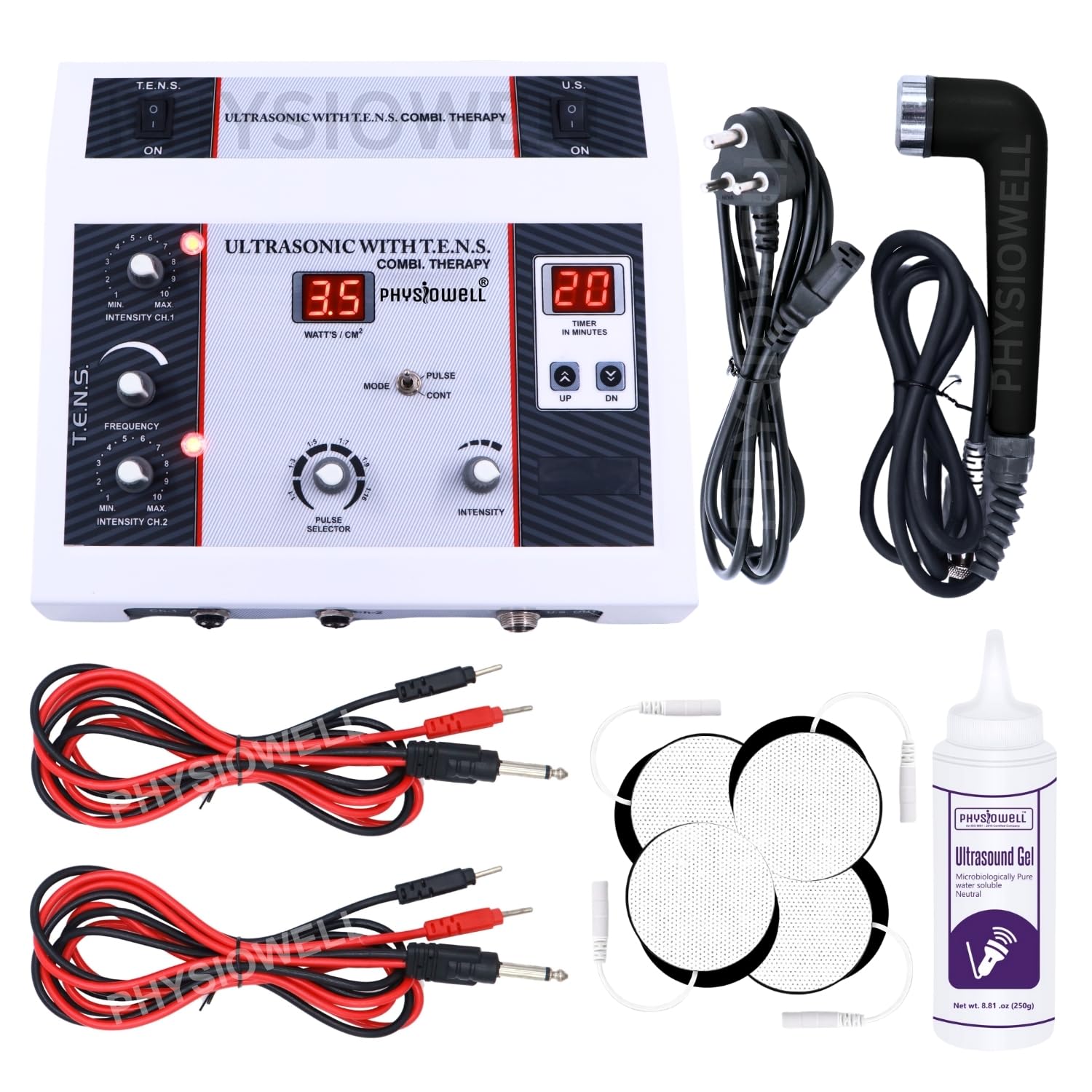 Physiowell Physiotherapy Machine Electrotherapy Combo for All Pain Relief Device Physiotherapy Equipment (Sticky Pads)