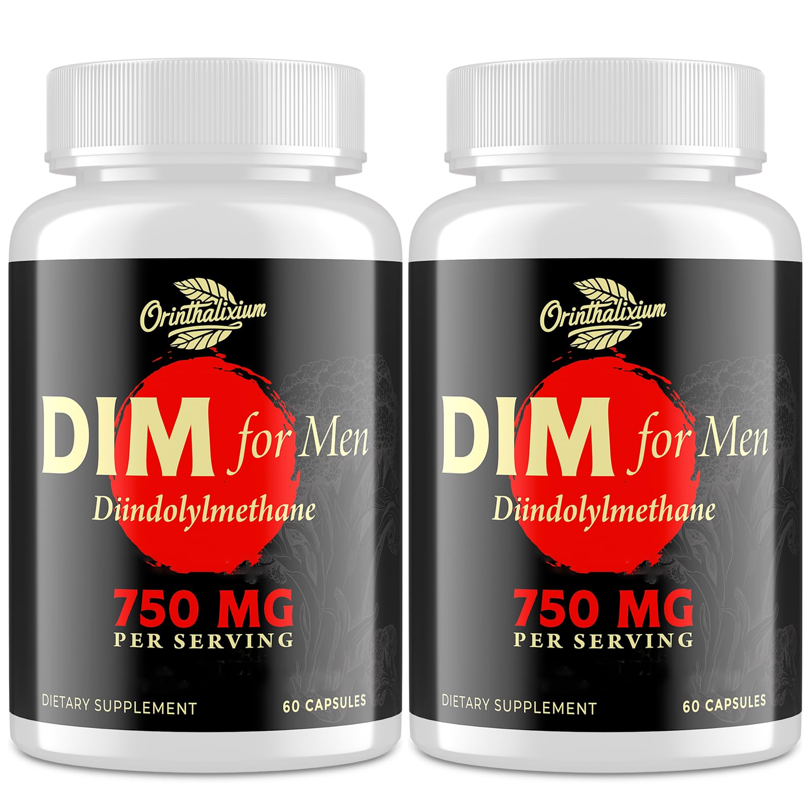 Orinthalixium DIM for Men 750MG – Hormone Balance, Estrogen Support for Men, DIM Supplement, Detox, Vitality & Fitness Performance–Chrysin & Black Pepper Extract, 60 Capsules (2 Bottle)Orinthalixium DIM for Men 750MG – Hormone Balanc…