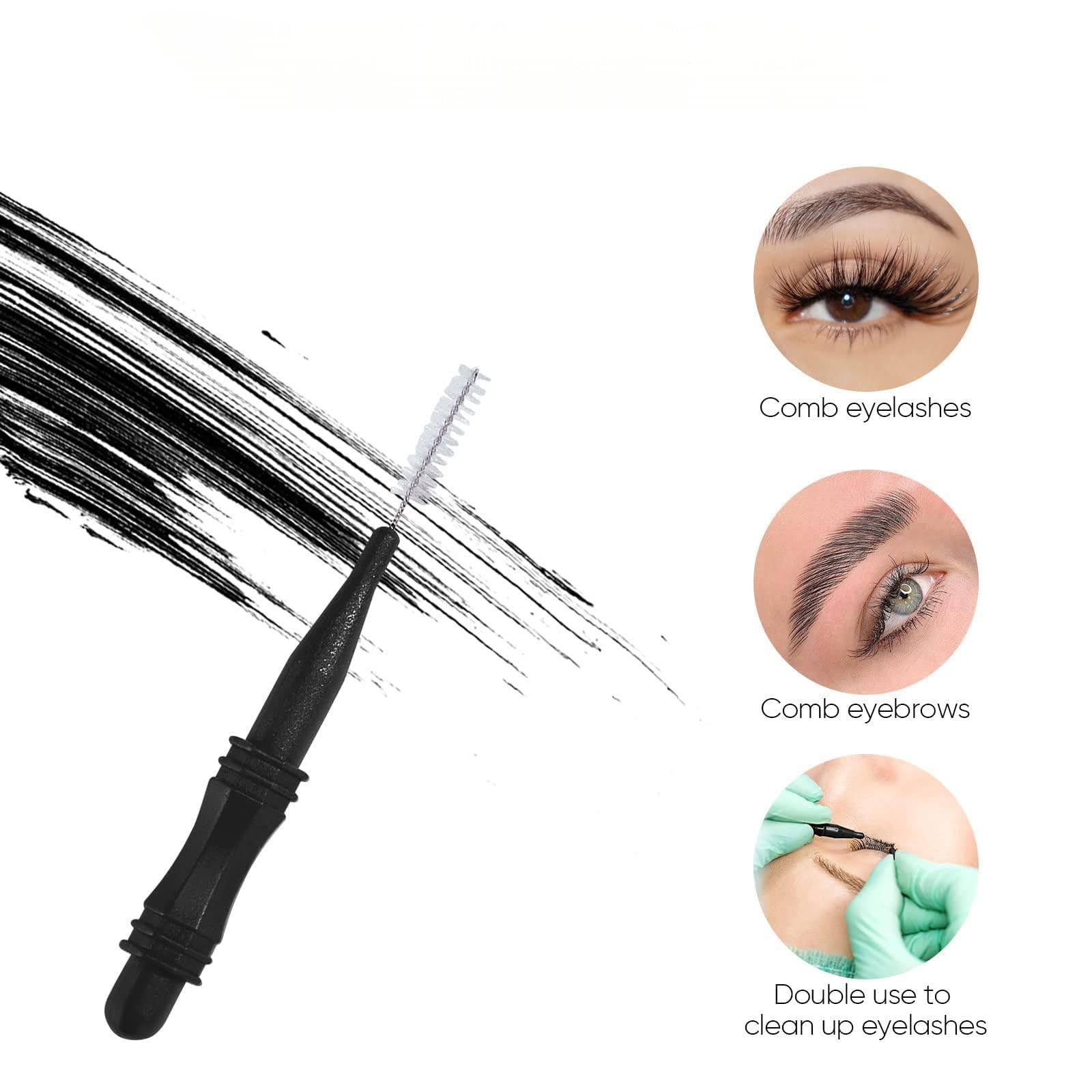 GSKQCRPR 60 Piece 360° Rotating Eyelash Brush Set Professional Mascara Wands for Extensions, Perming & Coloring - Image 4
