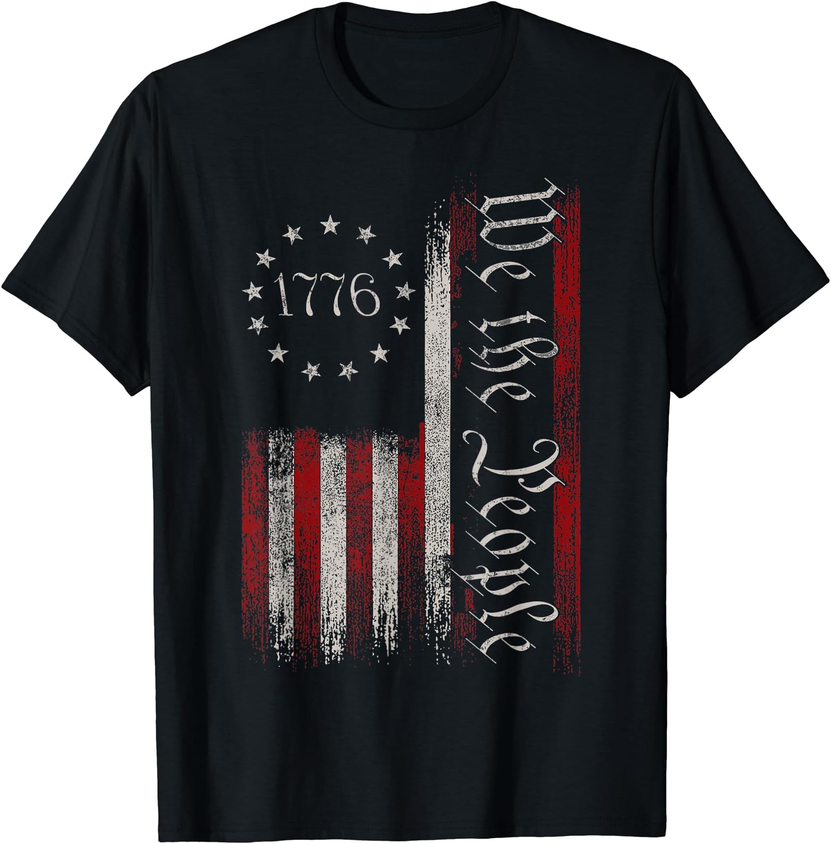 CaterpillarVintage Old American Flag Patriotic 1776 We The People USA T-Shirt