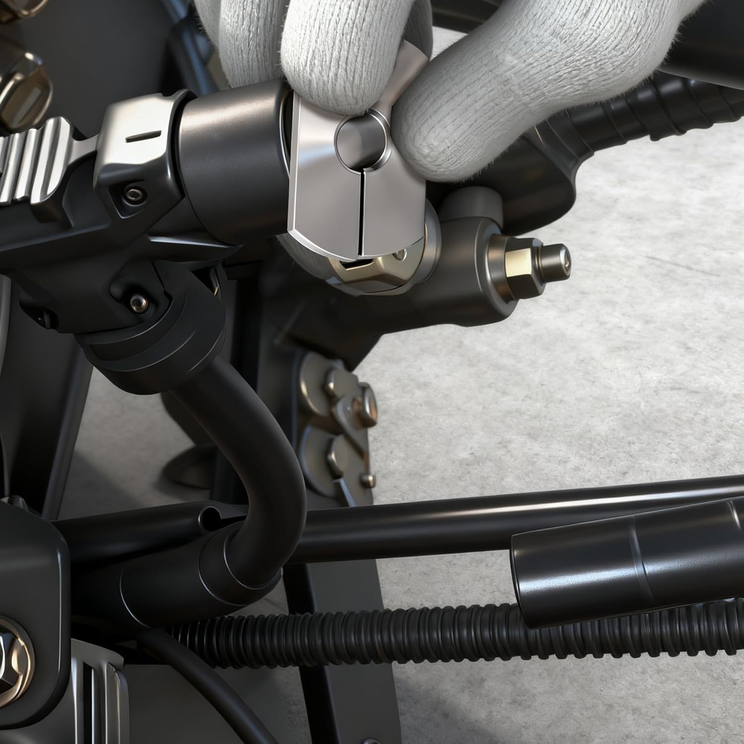 88800414 Stainless Steel Air Hose Removal Tool Set for Volvo, Renault & Mack Trucks, 6 Inserts (6/8/10/12/14/16mm) – One-Piece Quick-Release Tool for Commercial Air Brake Lines