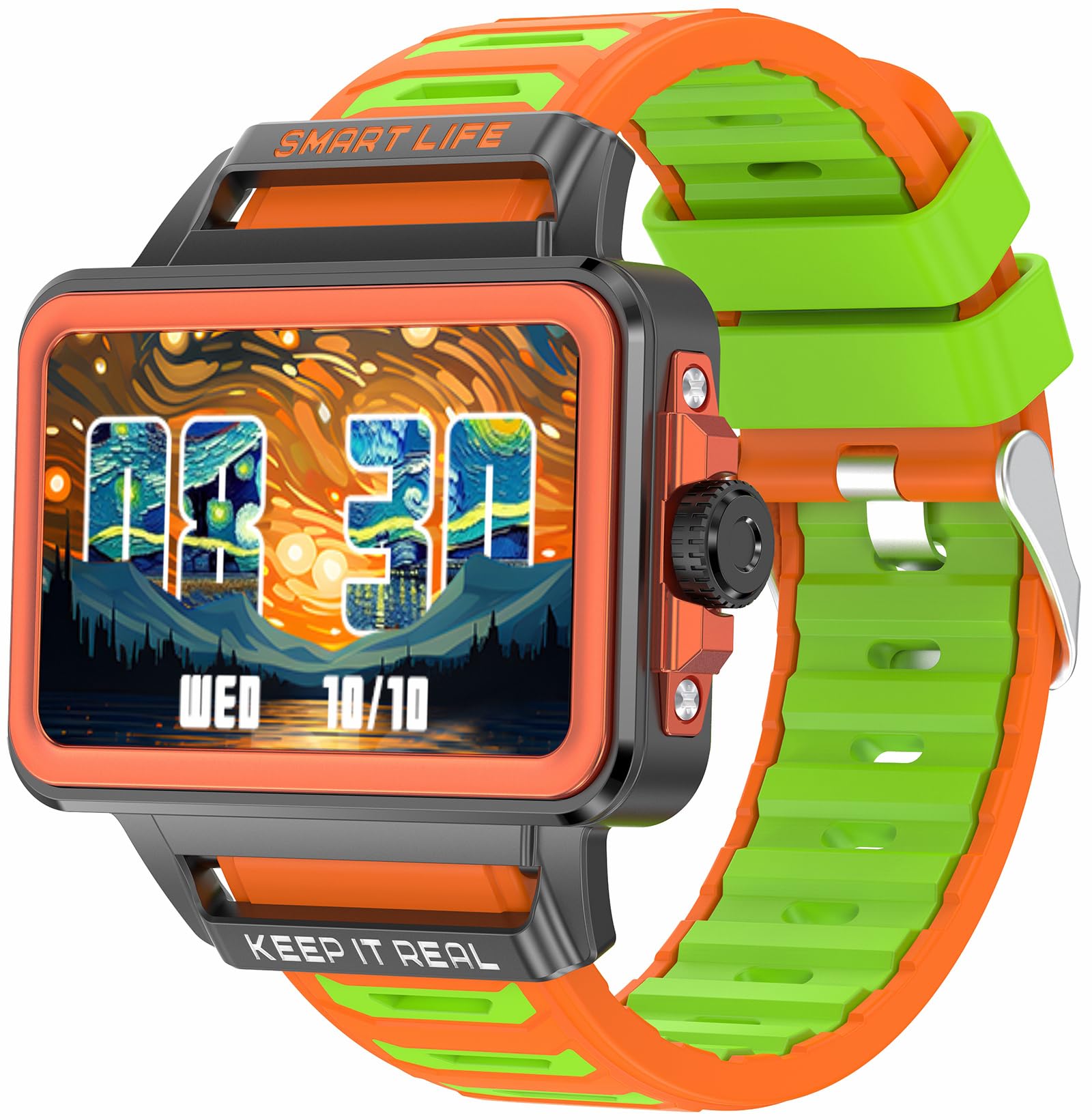 Smartwatch Herren Damen mit Herzfrequenzmessung Schlaftracker Fitnessuhr NFC Musiksteuerung Message Reminder Spielen Militär Sportuhr Jugendliche Schrittzähler Armbanduhr für iOS Android