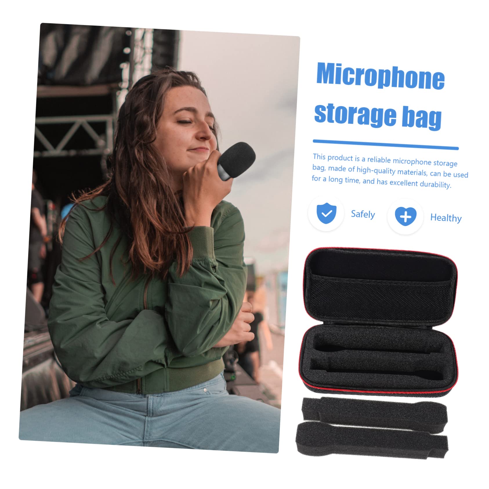 Borsa Protettiva per Microfono Antiscivolo Resistente Agli Urti Custodia in Eva e Cotone