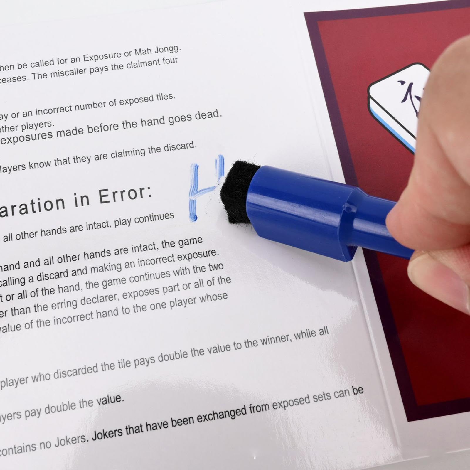 Tarjetas de Mahjong americanas impermeables: guía de puntuación de reglas 2025, manos impresas grandes con notas, papel laminado grueso con revestimiento, artículo interactivo de papelería, referencia
