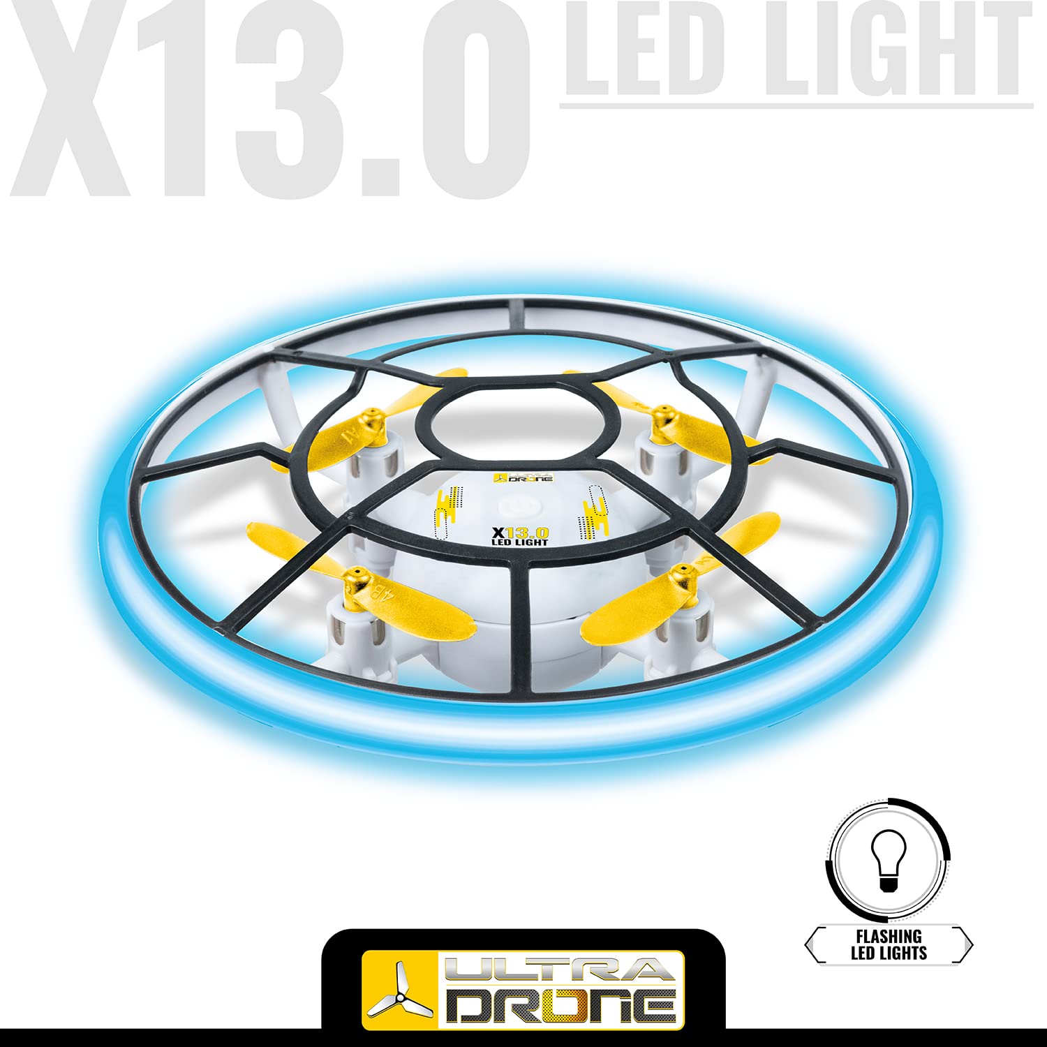 MONDO Motors X13.0 LED LIGHT Dron, helikopter RC Ufo ze światłem LED samolot zabawka dla dzieci 3 4 5 6 7 8 lat pilot zdalnego sterowania zabawką, 63709