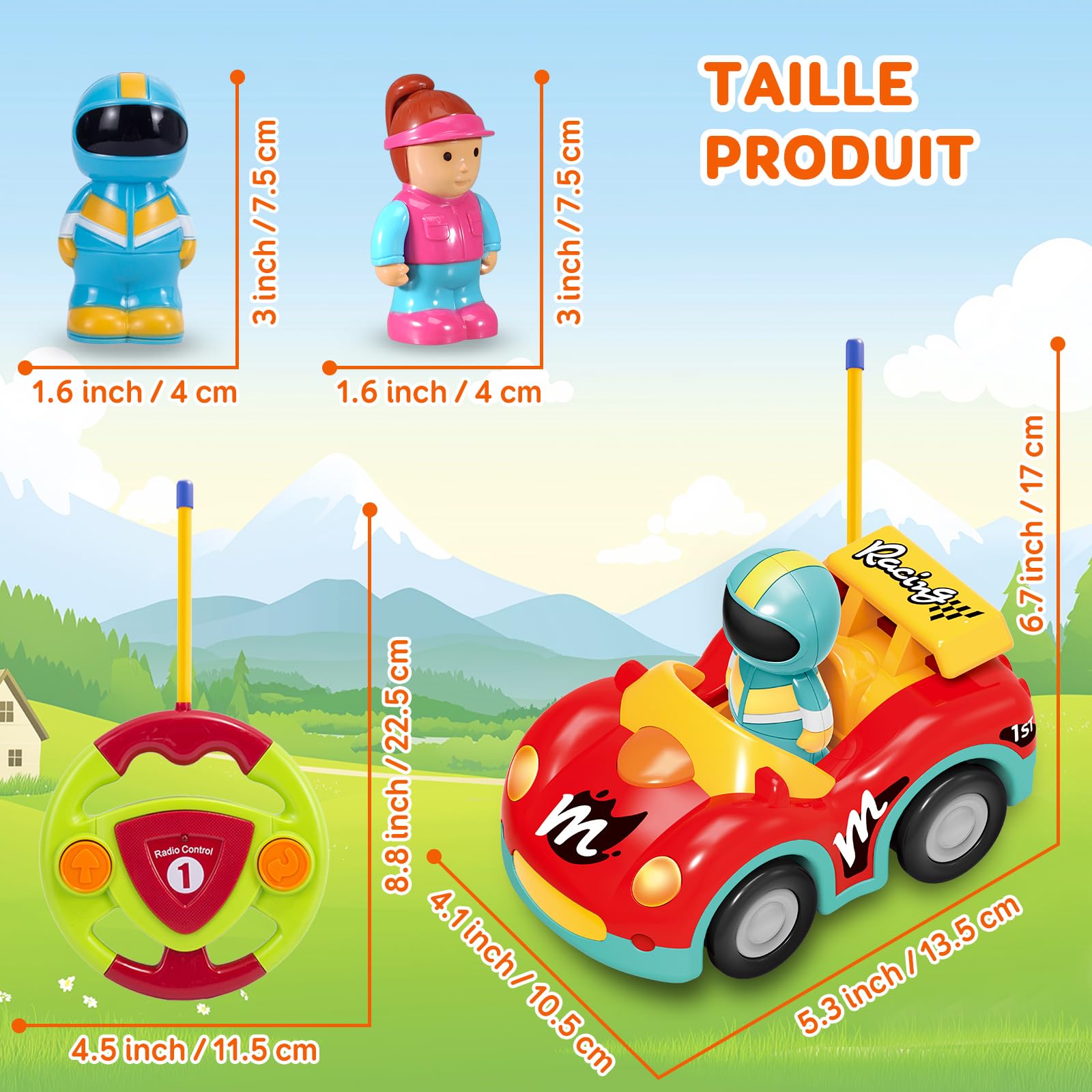 Pup Go Voiture Télécommandée Pour Enfants, Solide, Rapide Et Sensib Pour Garcons De 3 4 5 6 7 Ans Jouet Turque Rc Pour Tou Amz B