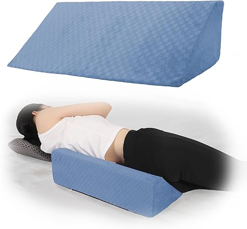 Miniatura 8 de Almohada de cuña de cama para dormir de lado relleno de esponja para posicionamiento corporal almohada triangular adecuada para embarazo y cirugía,