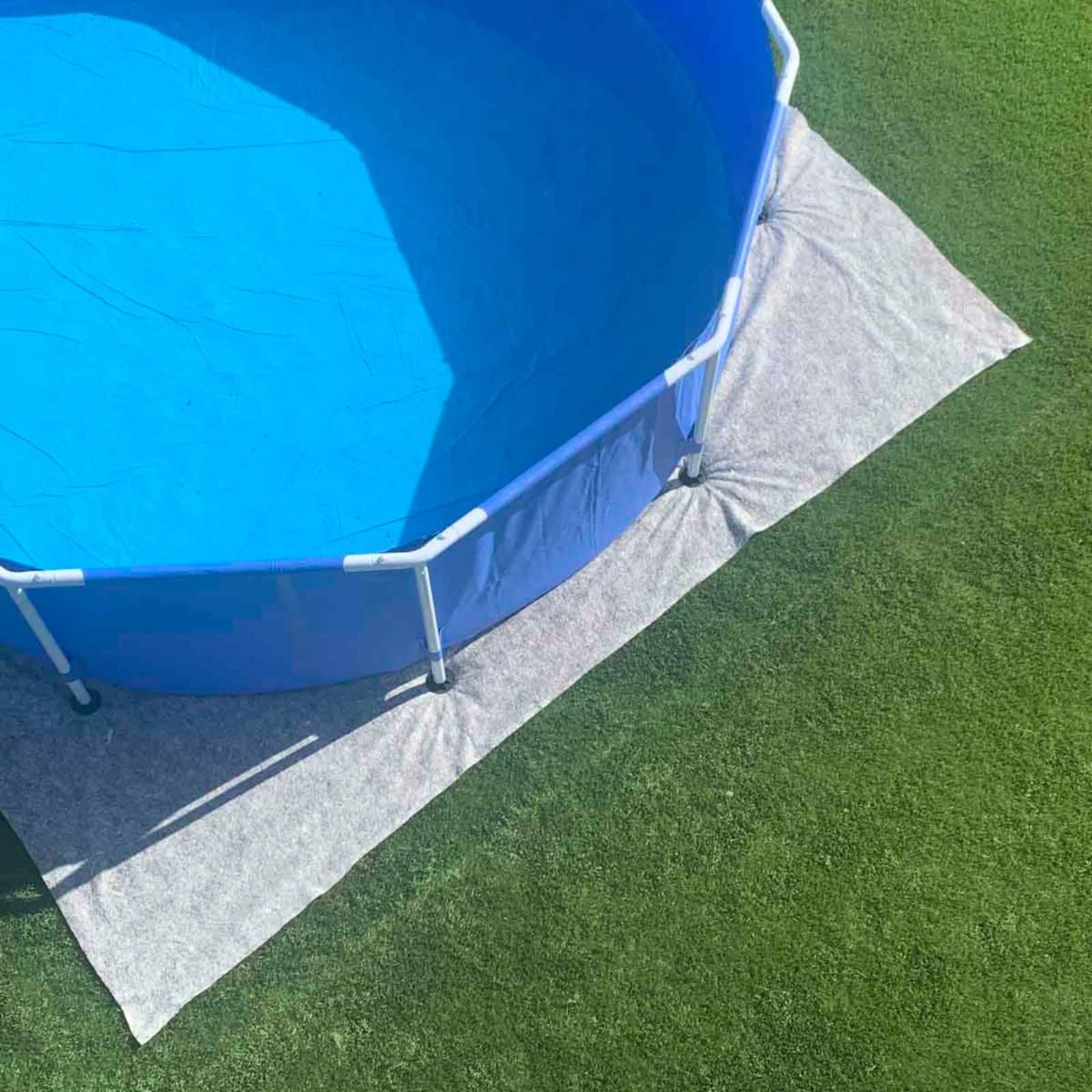Tapis De Sol Piscine Hors Sol - 550 x 510 cm – 110 g/m² - Feutrine Piscine - Protection Liner - EDG